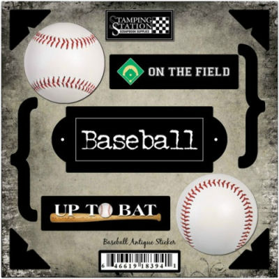 Stamping Station - Baseball Antique Stickers